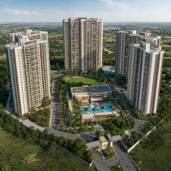 Prestige Attibele aerial view of the development Prestige Attibele aerial view of the development