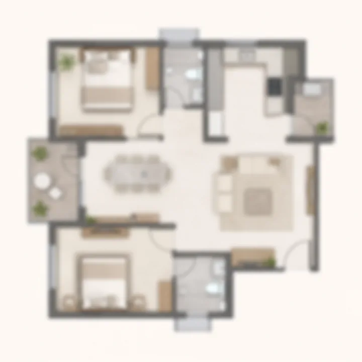 Prestige Attibele 2 BHK floor plan layout